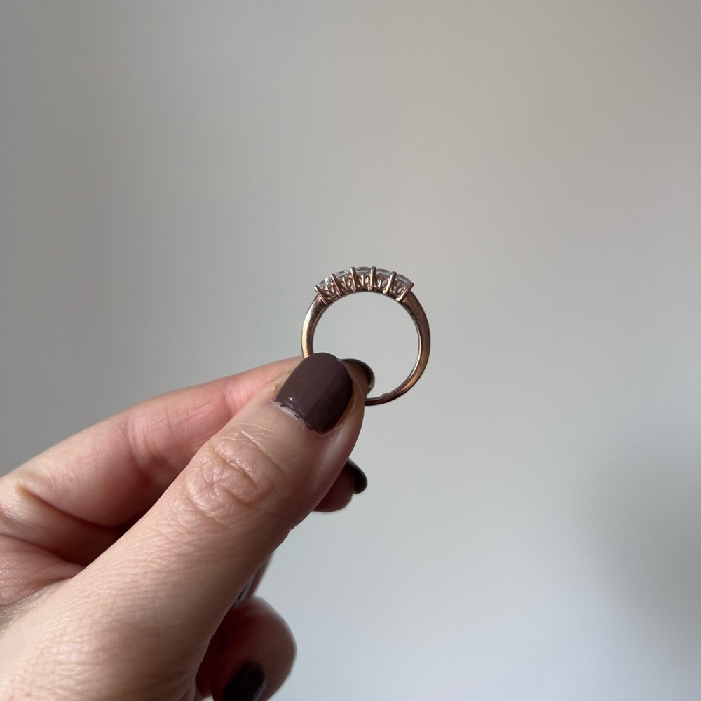 NEW Diamonique 5 Princess Diamond Ring - Picture 5 of 6